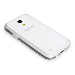 Bumper para Galaxy S4 Mini i9190 de TPU com Plstico - Branco com Transparente