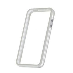 Bumper para iPhone 4 e 4S de TPU - Dual Color Branco