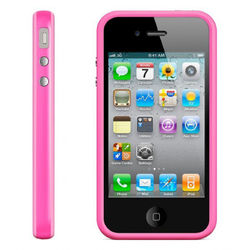 Bumper para iPhone 4 e 4S de TPU - Rosa