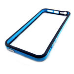 Bumper para iPhone 5 e 5S de TPU - Preto com Azul
