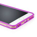Bumper para iPhone 6 e 6S de TPU - Dual Color | Transparente com Lils
