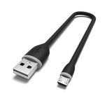 Cabo de dados Flexvel Micro USB 15cm - KinGo
