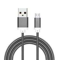 Cabo de dados para Samsung Entrada Micro USB de 2 metros - Aço | Hrebos