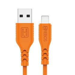 Cabo de Dados USB Lightning 3.0A 1m Colorido Hrebos - HS-58
