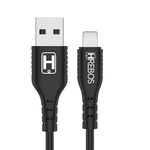 Cabo de Dados USB Lightning 3.0A 1m Colorido Hrebos - HS-58