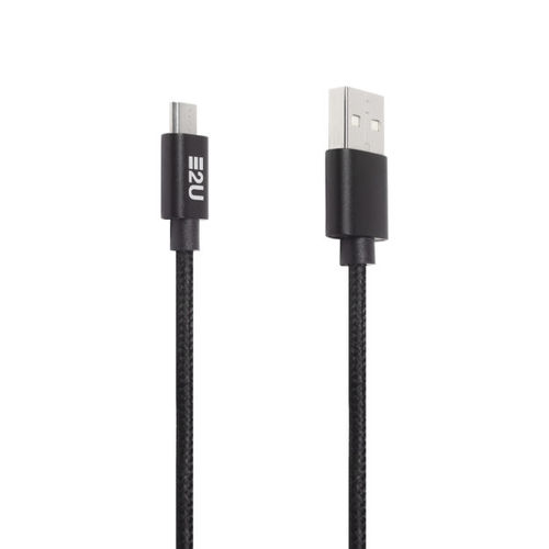 Imagem de Cabo de dados USB tranado para Samsung Entrada Micro USB - ENERGY2U | Preto