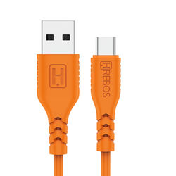Cabo de Dados USB Type-C 3.0A 1m Colorido Hrebos - HS-57