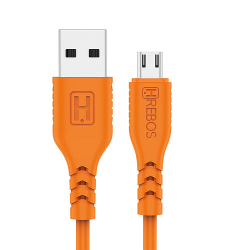 Imagem de Cabo de Dados USB V8 3.0A 1m Colorido Hrebos - HS-56