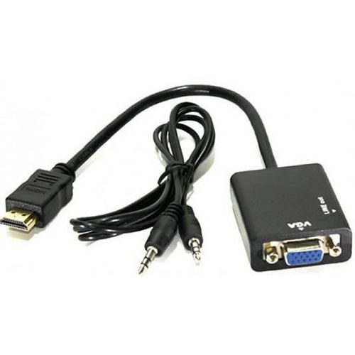 Imagem de Cabo HDMI macho para VGA fmea com udio - Preto