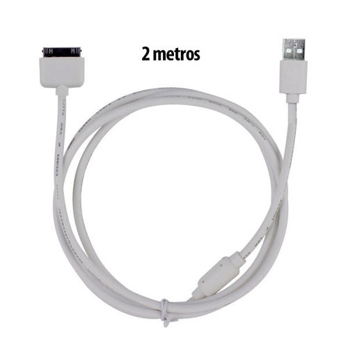 Imagem de Cabo para iPhone 4 e 4S USB de 2 metros - Kingo | Branco