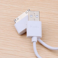 Cabo Para iPhone 4 E 4S USB KinGo - Branco