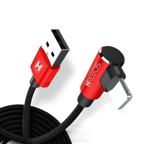 Imagem de Cabo para iPhone e iPad Lightning Plug Lateral 3.0A de 1 metro - Hrebos