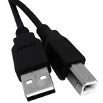 Cabo USB para impressora 2 metros - Preto