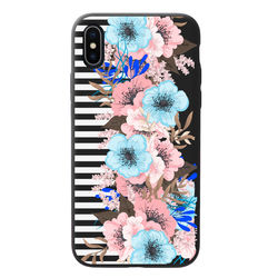 Capa para celular Black Edition - Flores com Listras