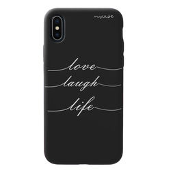 Capa para celular Black Edition - Love, Laugh, Life