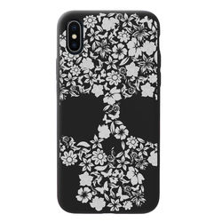 Capa para celular Black Edition - Skull flower