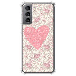 Capa para Celular - Coração Floral