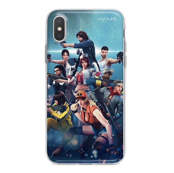 Capinha Capa Free Fire Iphone 5 5s SE 6 6s 7 7 Plus 8 Plus X XS XR XS Max  11 Pro Max 12 Pro Max 13 Pro Max Mini 14 Pro Max Plus