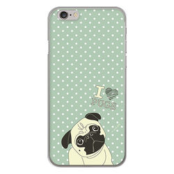 Capa para celular - I Love Pugs