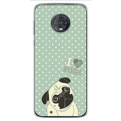 Capa para celular - I Love Pugs