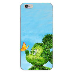 Capa para Celular - Mickey | Folhas verdes