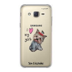 Capa para Celular - I love my York " nome do seu animal "