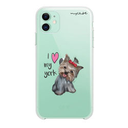 Capa para Celular - I love my York " nome do seu animal "