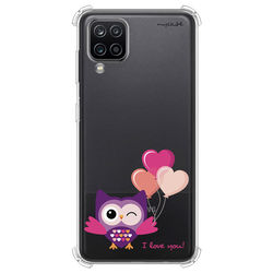 Capa para Celular - I Love You - Coruja Romântica estilo Flat