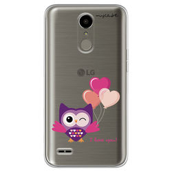 Capa para Celular - I Love You - Coruja Romântica estilo Flat