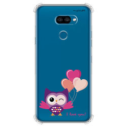 Capa para Celular - I Love You - Coruja Romântica estilo Flat