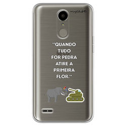 Capa para Celular - Quando tudo for pedra, atire a primeira flor