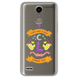 Capa para Celular - Tudo que é bom começa com L