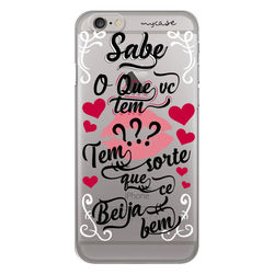 Capa para celular - Sorte Que Cê Beija Bem