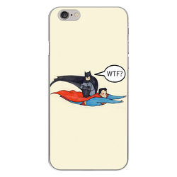 Capa para Celular - Super Man e Batman WTF