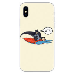 Capa para Celular - Super Man e Batman WTF