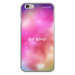 Capa para celular - Universo rosa | Com nome manuscrito