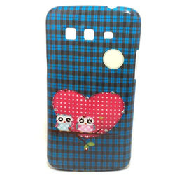 Capa para Galaxy Gran 2 Duos G7102 de TPU com Strass - Corujinhas Azul