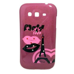 Capa para Galaxy Gran Duos i9082 de TPU com Strass - Paris Love