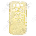 Capa para Galaxy S3 i9300 de plstico com rachaduras douradas - Bege