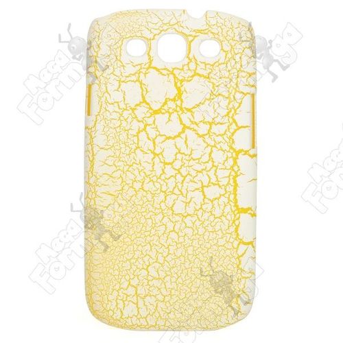Imagem de Capa para Galaxy S3 i9300 de plstico com rachaduras douradas - Bege