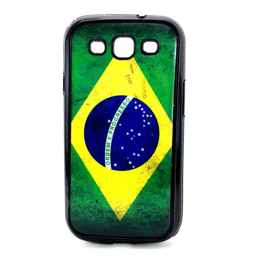 Imagem de Capa para Galaxy S3 i9300 de TPU Preto - Brasil