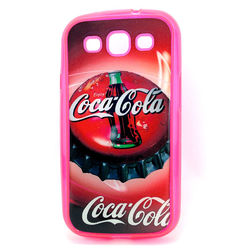 Capa para Galaxy S3 i9300 de TPU Rosa - Coca Cola