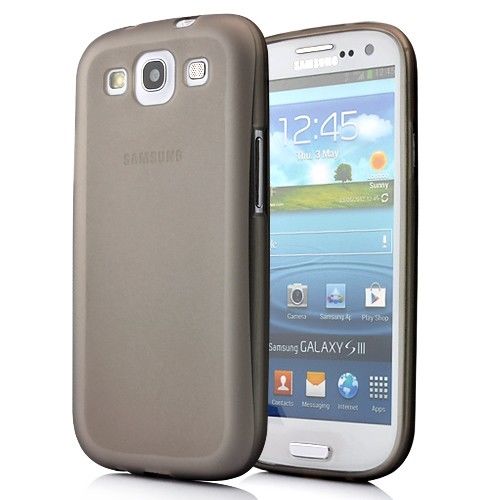 Imagem de Capa para Galaxy S3 i9300 de TPU Ultra Fina - Cinza Transparente