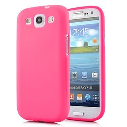 Capa para Galaxy S3 i9300 de TPU Ultra Fina - Magenta Transparente