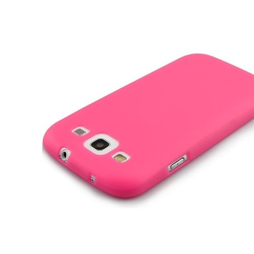 Capa para Galaxy S3 i9300 de TPU Ultra Fina - Magenta Transparente