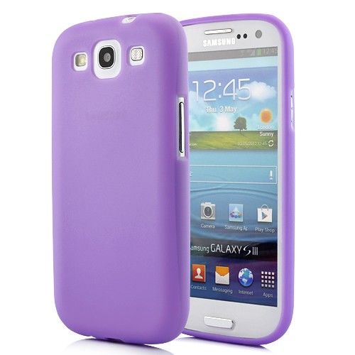 Imagem de Capa para Galaxy S3 i9300 de TPU Ultra Fina - Roxo Transparente