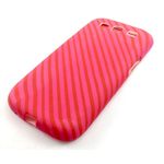 Capa para Galaxy S3 i9300 de TPU - Vermelho e Rosa Listrada