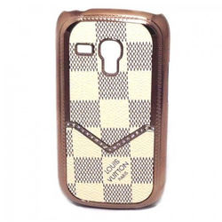 Capa para Galaxy S3 Mini i8190 de Luxo - Louis Vuitton Xadrez Bege