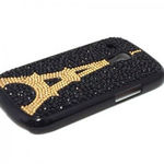 Capa para Galaxy S3 Mini i8190 de Plstico com Strass - Torre Eiffel