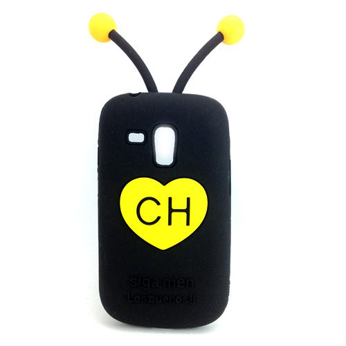 Imagem de Capa para Galaxy S3 Mini i8190 de Silicone 3D - Chapolin Colorado Preto